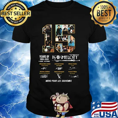 15 years of 2005 2020 kaamelott merci pour les souvenirs signatures shirt
