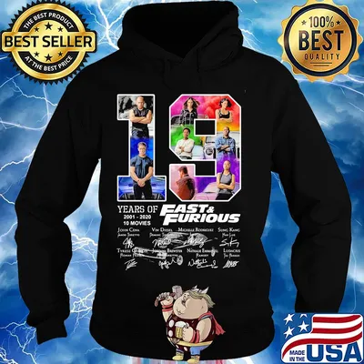 19 years of 2001 2020 10 movies fast and furious car signatures s Hoodie