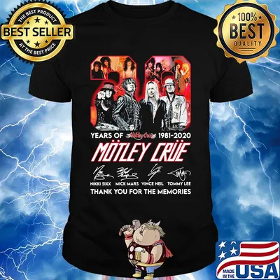 29 years of 1981 2020 motley crue band thank you for the memories signatures shirt