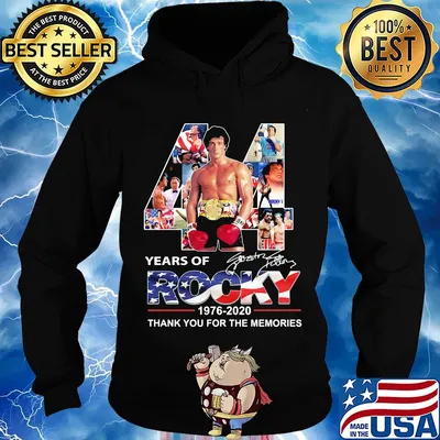 44 years of rocky 1976 2020 thank you for the memories signatures s Hoodie