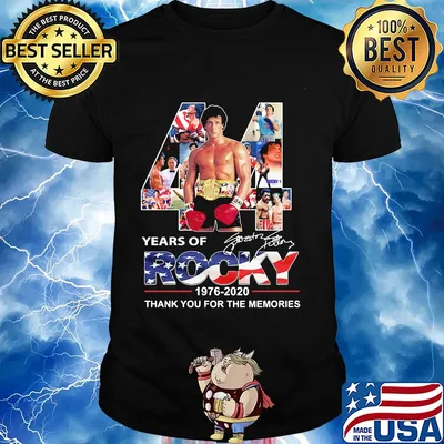 44 years of rocky 1976 2020 thank you for the memories signatures shirt