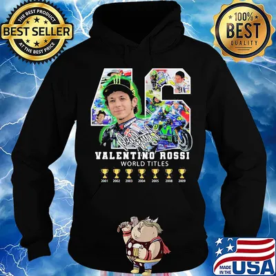 46 valentino rossi world titles champions signature s Hoodie