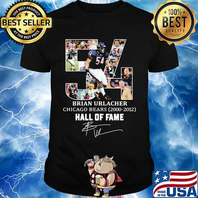 54 brian urlacher chicago bears 2000 2012 hall of fame signature shirt