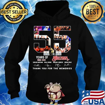 55 years of 1966 2021 Santana thank you for the memories signature s Hoodie