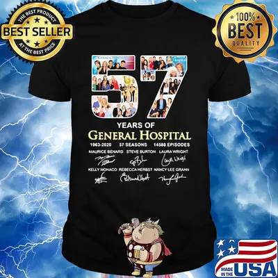 57 years of general hospital 1963 2020 57 seasons 14588 episodes signatures shirt