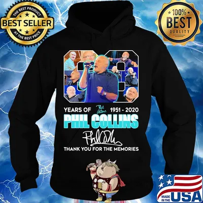 69 years of 1951 2020 phil collins thank you for the memories signature s Hoodie