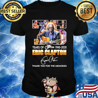 75 years of 1945 2020 eric clapton thank you for the memories signature shirt