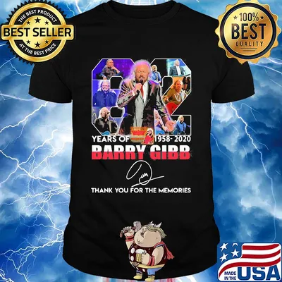 82 years of 1958 2020 barry gibb thank you for the memories signature shirt