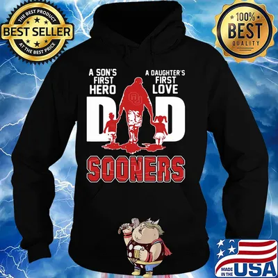 A son's first hero a daughter's first love dad oklahoma sooners happy father's day s Hoodie