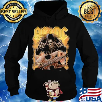 ACDC Rock Band Skull s Hoodie