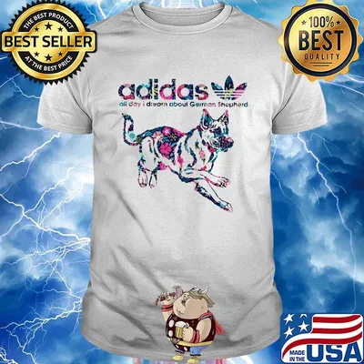 Adidas all day I dream about german shepherd flowers shirt