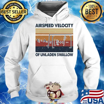 Airspeed velocity of unladen swallow vintage s Hoodie