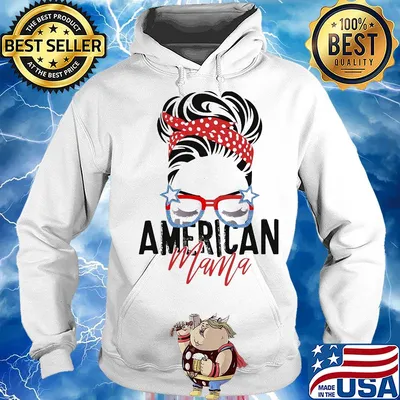American mama American flag veteran Independence Day s Hoodie