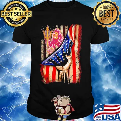 Arizona State American flag veteran Independence Day shirt