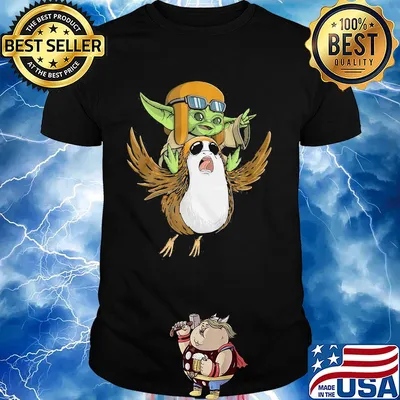 Baby Yoda and chicken shirt