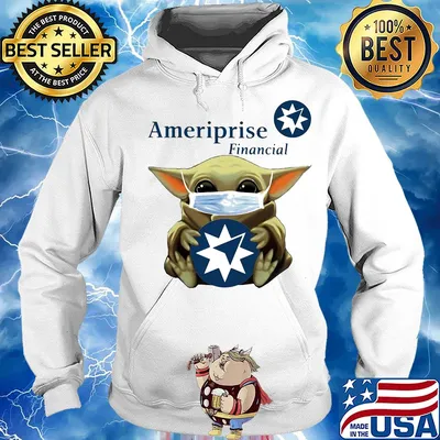 Baby Yoda face mask hug Ameriprise Financial s Hoodie