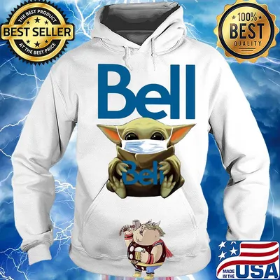 Baby Yoda face mask hug Bell s Hoodie
