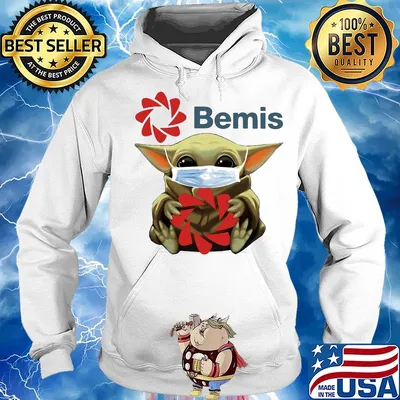 Baby Yoda face mask hug Bemis s Hoodie