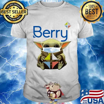 Baby Yoda face mask hug Berry shirt