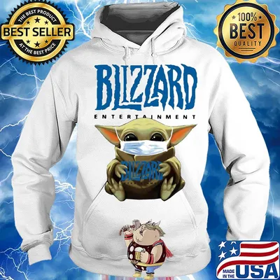 Baby Yoda face mask hug Blizzard Entertainment s Hoodie