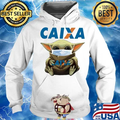 Baby Yoda face mask hug Caixa s Hoodie