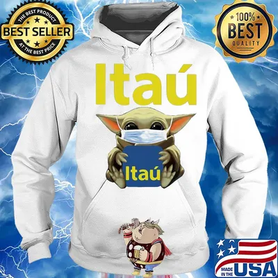 Baby Yoda face mask hug Itaú s Hoodie