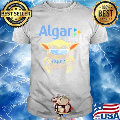 Baby Yoda hug Algar Telecom mask shirt
