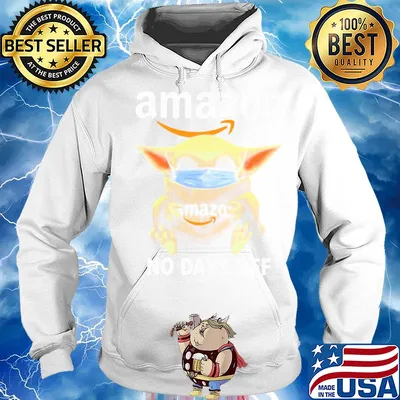 Baby Yoda hug Amazon mask no days off s Hoodie