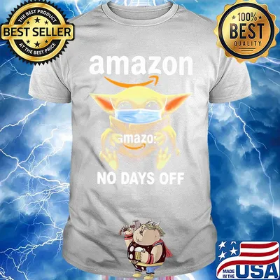Baby Yoda hug Amazon mask no days off shirt
