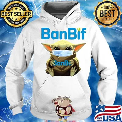 Baby Yoda hug Ban Bif mask s Hoodie
