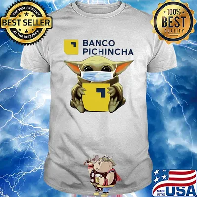 Baby Yoda hug Banco Pichincha mask shirt