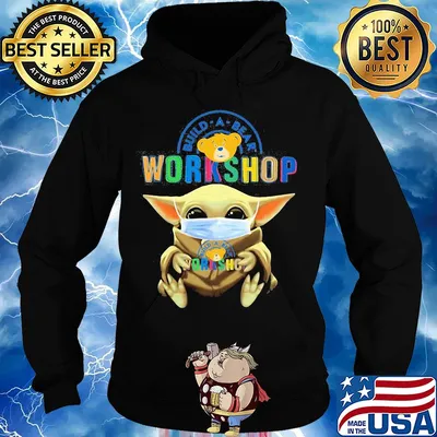 Baby Yoda hug Build a Bear Workshop mask s Hoodie