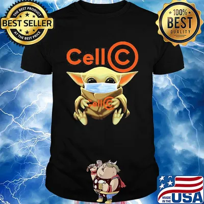Baby Yoda hug Cell C mask shirt