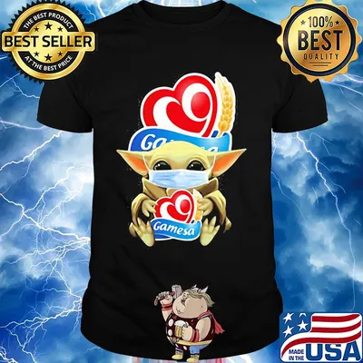 Baby Yoda hug Gamesa mask shirt