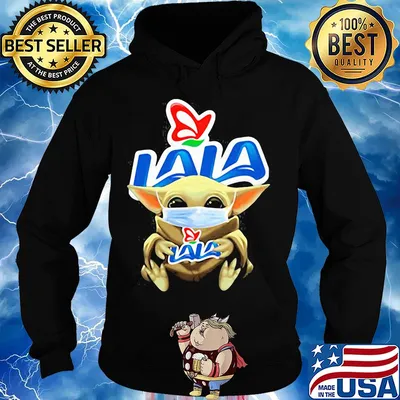 Baby Yoda hug Lala mask s Hoodie