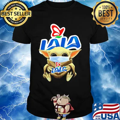 Baby Yoda hug Lala mask shirt