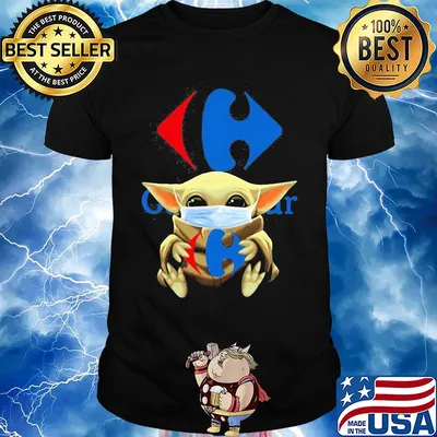 Baby Yoda hug Viajes Carrefour mask shirt