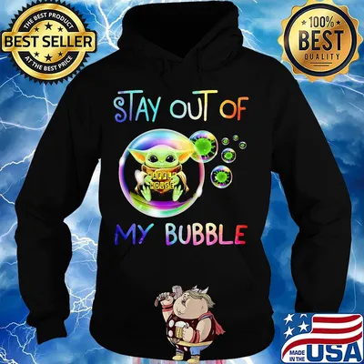 Baby yoda hug waffle house stay out of my bubble coronavirus s Hoodie