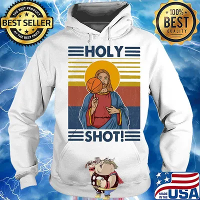 Basketball jesus holy shot vintage s Hoodie