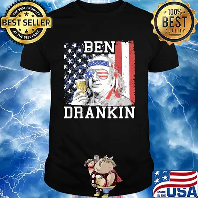 Beer Ben Drankin American flag veteran Independence Day shirt