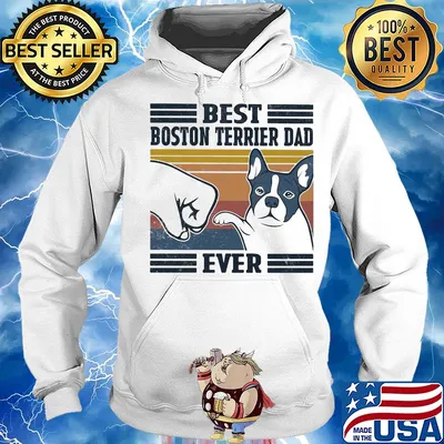 Best boston terrier dad ever vintage s Hoodie