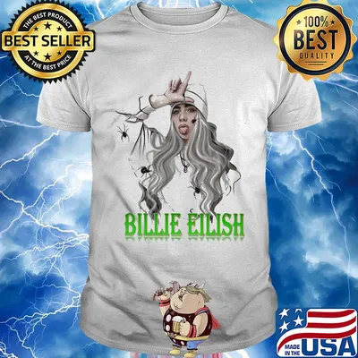 Billie eilish tarantula mouth art shirt
