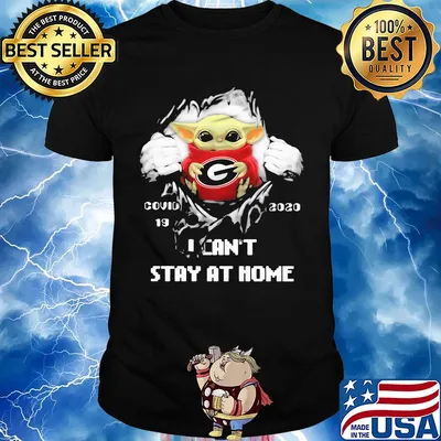 Blood inside baby yoda hug green bay packers covid-19 2020 i can't stay at home shirt