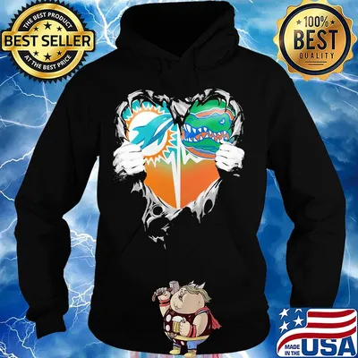 Blood inside miami dolphins vs florida gators heart s Hoodie
