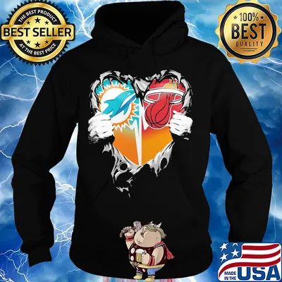 Blood inside miami dolphins vs miami heat heart s Hoodie