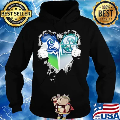 Blood inside seattle seahawks and seattle mariners heart heartbeat s Hoodie