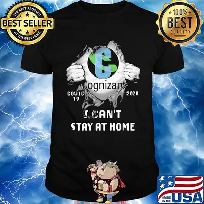 Blood insides cognizant logo covid-19 2020 I can't stay at home shirt