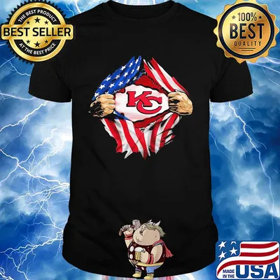 Blood insides kansas city chiefs american flag independence day shirt