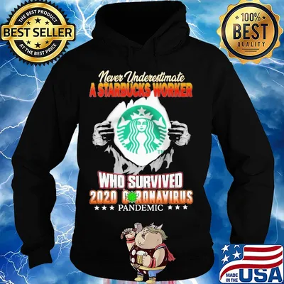 Blood insides never underestimate a starbucks worker who survived 2020 coronavirus pandemic s Hoodie