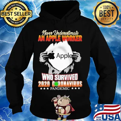 Blood insides never underestimate an apple worker who survived 2020 coronavirus pandemic s Hoodie